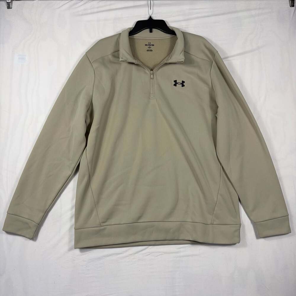 Under Armour Armour Fleece 1/4 Zip Pullover Tan Men's 2XL